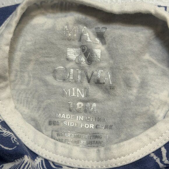 Dinosaur Fossil Baby Pajama Set – 2-Piece Cotton Sleepwear 18M - Picture 3 of 5